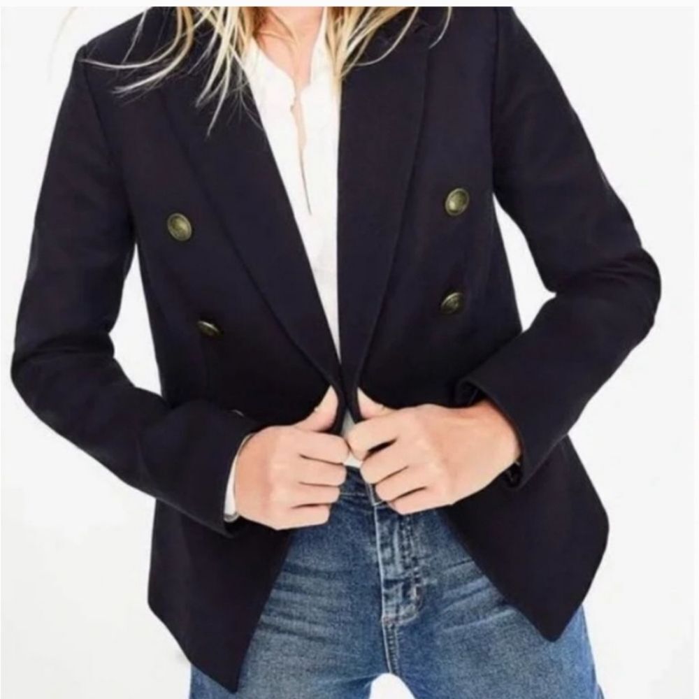 Boden Double-Breasted Navy Blazer with Gold Buttons - Picture 2 of 10